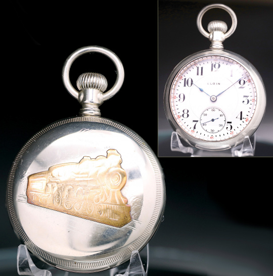 Railroad Watch | 21 Jewel Elgin Veritas Railroad Pocket Watch with Steam  Engine Case CA1904: ashlandwatches.com